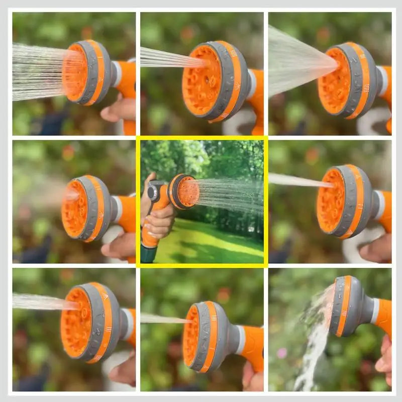 Spray Nozzles For Garden Hose High Pressure Nozzle Watering Sprayer Handheld Gardening Tools 8 Adjustable Spray Patterns Garden